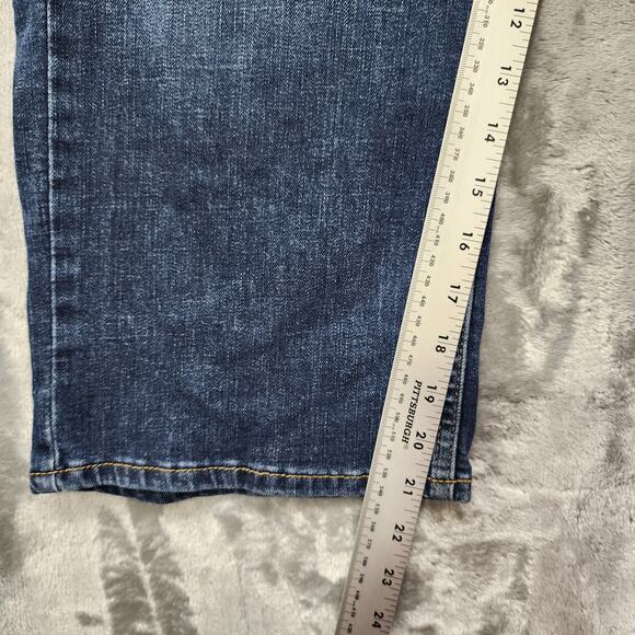 Lee Jeans Womens 18M Blue Dark Wash Mid Rise Capri Stretch Denim Casual Preppy - Picture 12 of 14